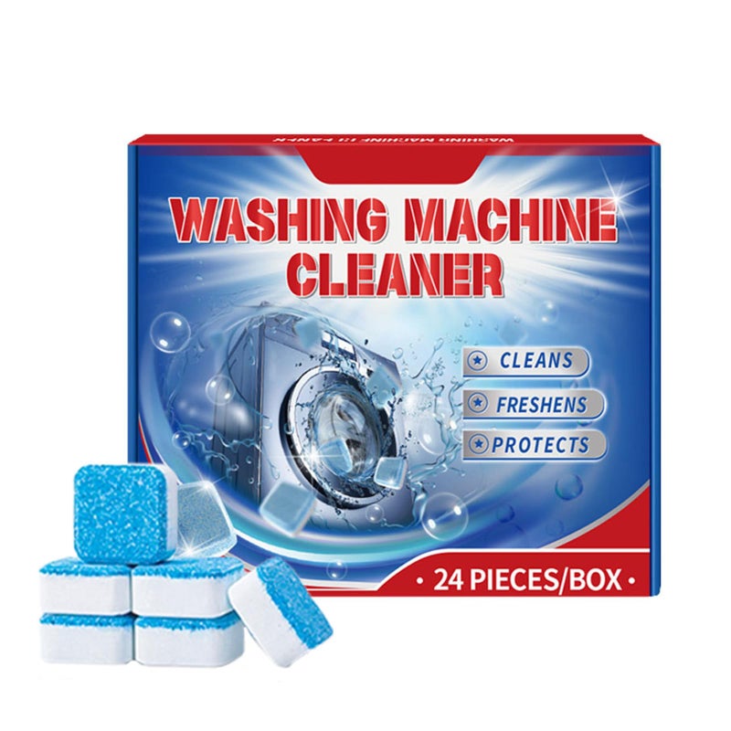Deyuoau Washing Machine cleaner Tablets,Deep Clean and Deodorize,24 Pieces - Image 1